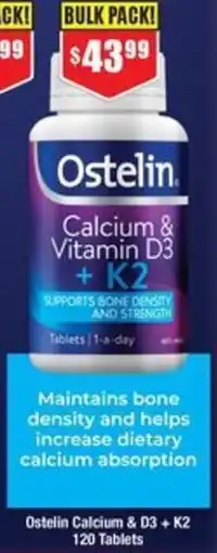 Chemist Warehouse Ostelin Calcium & D3 + K2 offer