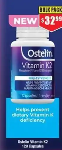 Chemist Warehouse Ostelin Vitamin K2 120 Capsules offer