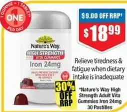 Chemist Warehouse Nature's way high strength adult vita gummies iron offer