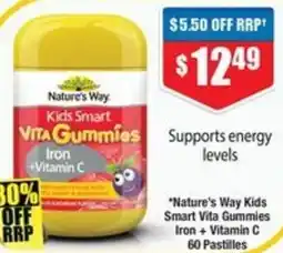 Chemist Warehouse Nature's Way Kids Smart Vita Gummies Iron + Vitamin C 60 Pastilles offer