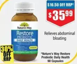 Chemist Warehouse Nature's Way Restore Probiotic Daily Health offer