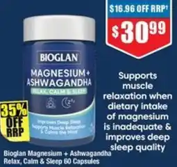 Chemist Warehouse Bioglan Magnesium + Ashwagandha offer
