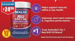 Chemist Warehouse Bioglan Red Krill Oil Active Brain & Eyes 60 Capsules offer