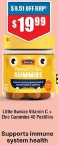 Chemist Warehouse Little Swisse Vitamin C + Zinc Gummies offer