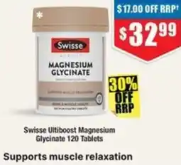 Chemist Warehouse Swisse Ultiboost Magnesium Glycinate offer