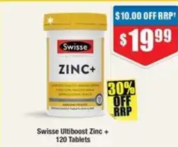 Chemist Warehouse Swisse Ultiboost Zinc + 120 Tablets offer