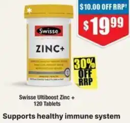 Chemist Warehouse Swisse Ultiboost Zinc + offer