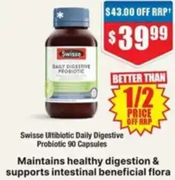 Chemist Warehouse Swisse Ultibiotic Daily Digestive Probiotic offer