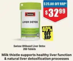 Chemist Warehouse Swisse Ultiboost Liver Detox offer
