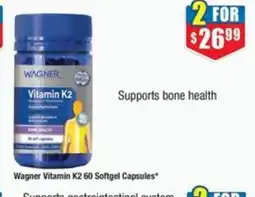 Chemist Warehouse Wagner Vitamin K2 60 Softgel Capsules offer