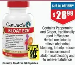 Chemist Warehouse Caruso's Bloat Eze offer
