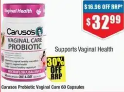 Chemist Warehouse Carusos Probiotic Vaginal Care offer