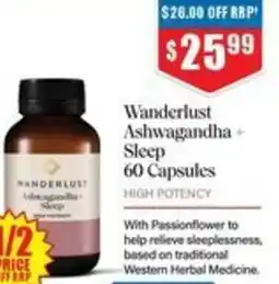 Chemist Warehouse Wanderlust Ashwagandha + Sleep offer