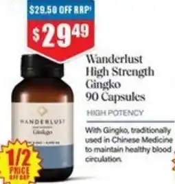 Chemist Warehouse Wanderlust High Strength Gingko offer