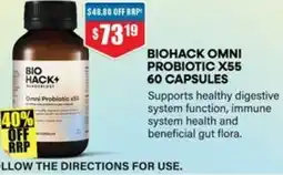 Chemist Warehouse Biohack omni probiotic x55 offer