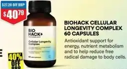 Chemist Warehouse Biohack cellular longevity complex offer