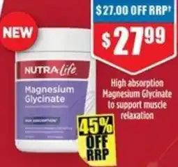 Chemist Warehouse NUTRA Life Magnesium Glycinate offer