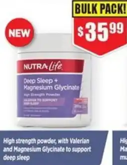 Chemist Warehouse NUTRA Life Deep Sleep + Magnesium Glycinate offer