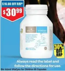Chemist Warehouse Bio Island VitaEyes for Children offer