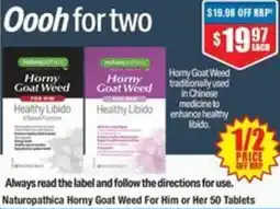Chemist Warehouse Naturopathica Horny Goat Weed offer