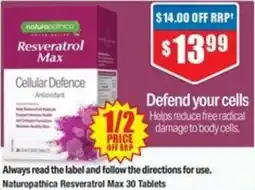 Chemist Warehouse Naturopathico resveratrol max offer