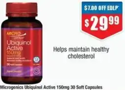 Chemist Warehouse Microgenics Ubiquinol Active offer