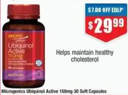 Chemist Warehouse Microgenics Ubiquinol Active offer