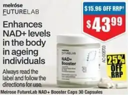 Chemist Warehouse Melrose FutureLab NAD+ Booster Caps offer