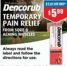 Chemist Warehouse Dencorub Extra Strength Heat Gel offer