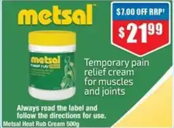 Chemist Warehouse Metsal Heat Rub Cream offer