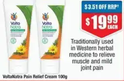Chemist Warehouse VoltaNatra Pain Relief Cream offer