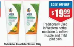 Chemist Warehouse VoltaNatra Pain Relief Cream offer
