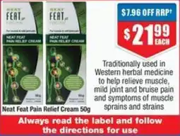 Chemist Warehouse Neat Feat Pain Relief Cream offer