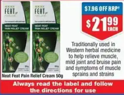 Chemist Warehouse Neat Feat Pain Relief Cream offer