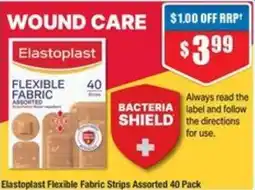 Chemist Warehouse Elastoplast Flexible Fabric Strips Assorted 40 Pack offer