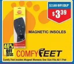 Chemist Warehouse Comfy Feet Insoles Magnet Womens One Size Fits All 1 Pair offer