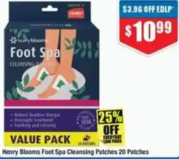 Chemist Warehouse Henry Blooms Foot Spa Cleansing Patches 20 Patches offer