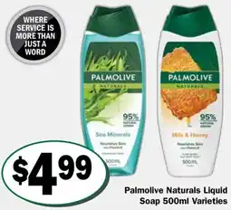 Friendly Grocer Palmolive Naturals Liquid Soap Varieties offer