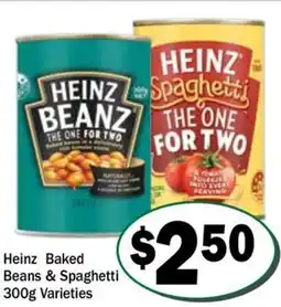 Friendly Grocer Heinz baked beans & spaghetti varieties offer