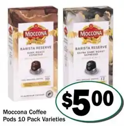 Friendly Grocer Moccona coffee pods offer