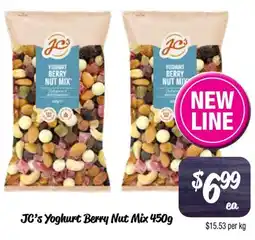 Farmer Jack's Jc's yoghurt berry nut mix offer
