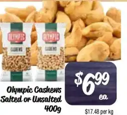 Farmer Jack's Olympic Cashews Salted or Unsalted offer