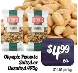 Farmer Jack's Olympic peanuts salted or unsalted offer