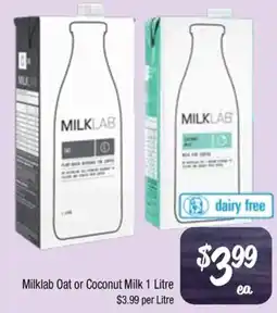 Farmer Jack's Milklab oat or coconut milk offer