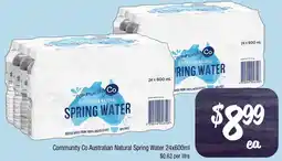 Farmer Jack's Community co australian natural spring water offer
