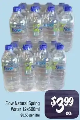 Farmer Jack's Flow natural spring water offer