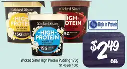 Farmer Jack's Wicked sister high protein pudding offer
