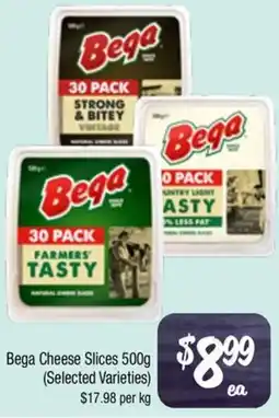 Farmer Jack's Bega cheese slices offer