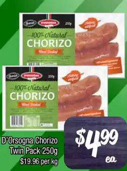 Farmer Jack's D'orsogna chorizo twin pack offer