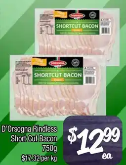 Farmer Jack's D'orsogna rindless short cut bacon offer